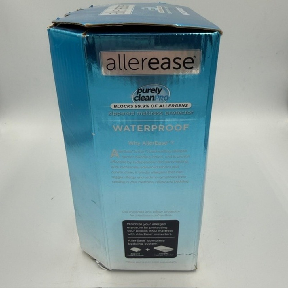 Allerease Purely Clean Pro Queen Zippered Mattress Protector Waterproof Allergen - Picture 4 of 10